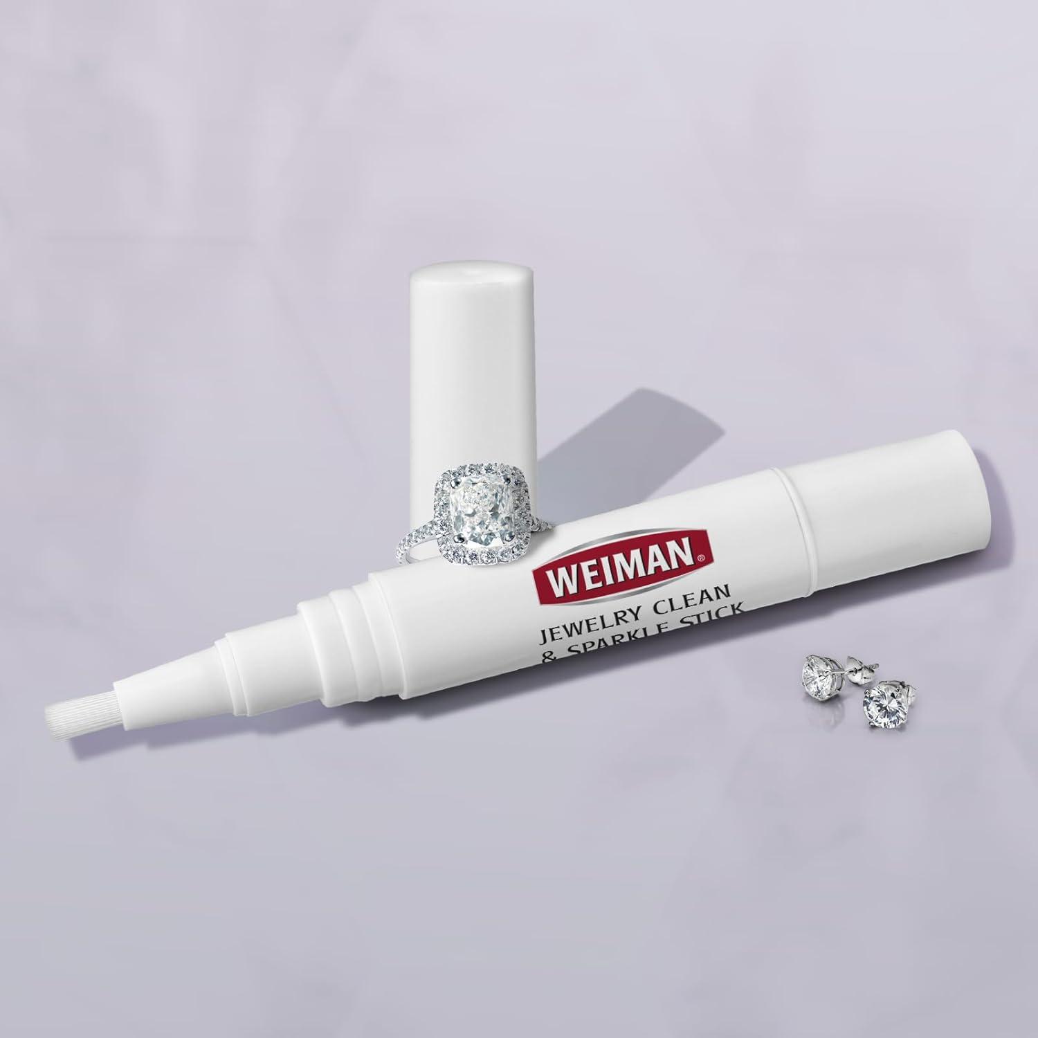 image:imageWeiman Fine Jewelry Cleaner Kit 3PC Set Jewelry Cleaning Liquid Clean amp Sparkle Stick and Polishing Cloth For Diamonds Earrings Gold Bracelets