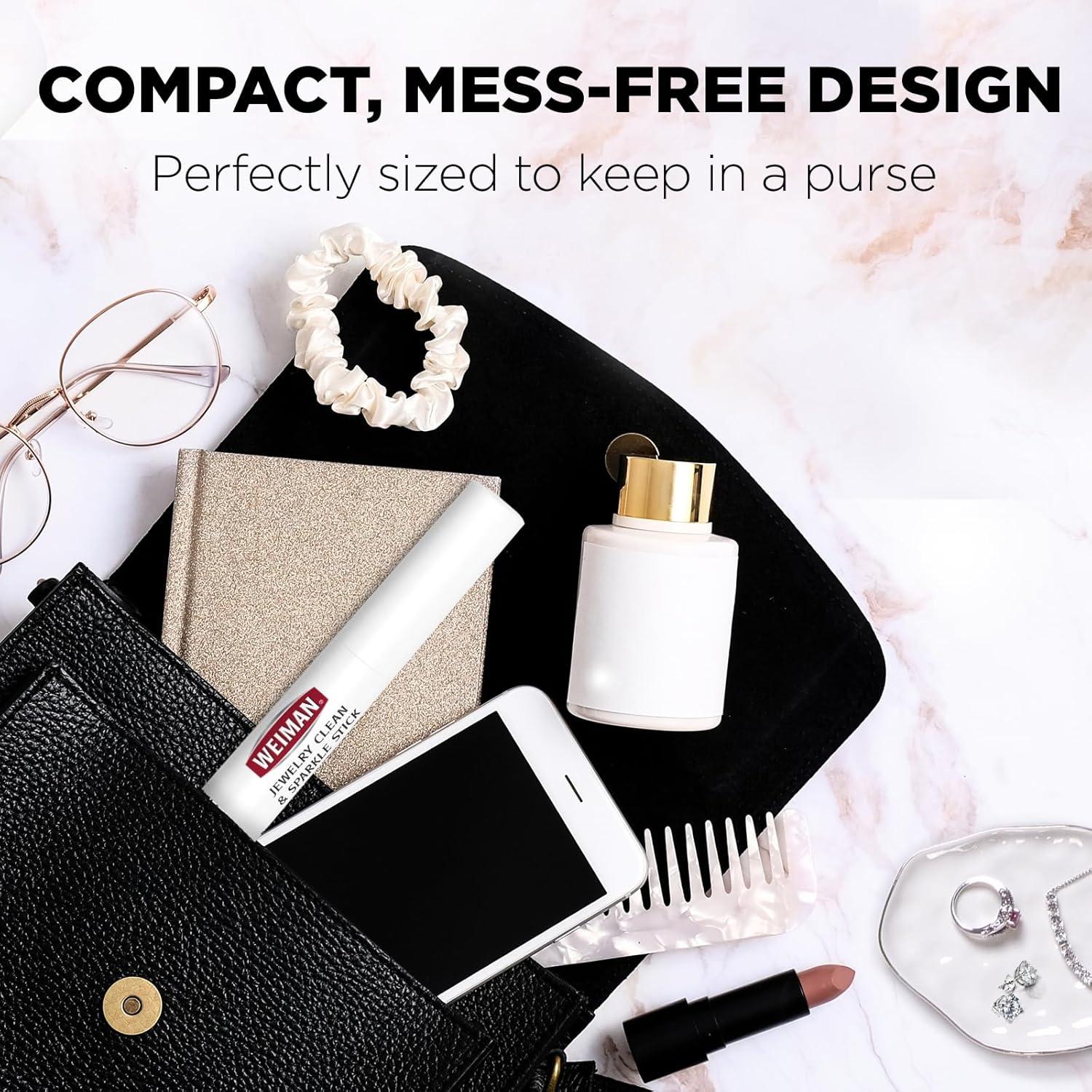 image:imageWeiman Fine Jewelry Cleaner Kit 3PC Set Jewelry Cleaning Liquid Clean amp Sparkle Stick and Polishing Cloth For Diamonds Earrings Gold Bracelets