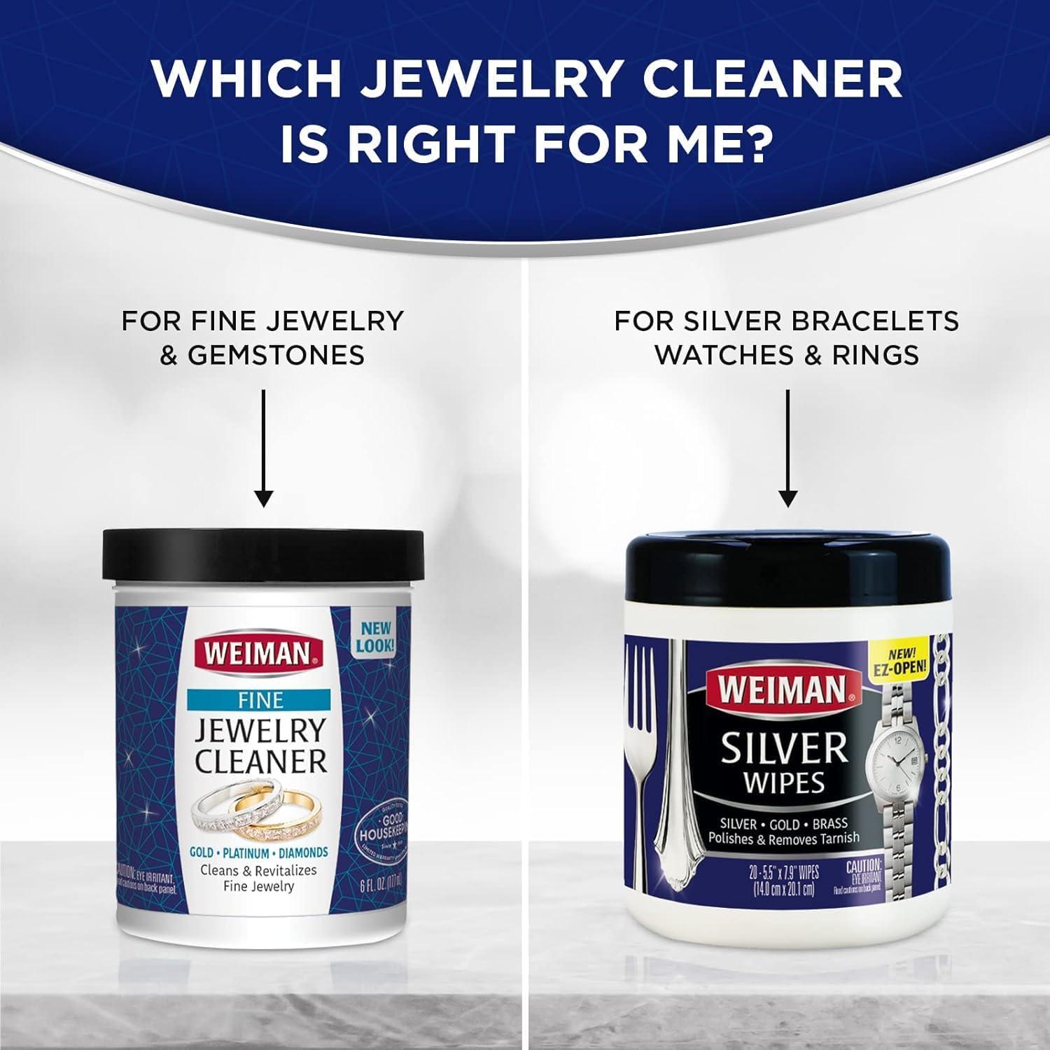 image:imageWeiman Fine Jewelry Cleaner Liquid with Cleaning Brush Restores Shine amp Brilliance to Gold Platinum Precious Gemstones amp Diamond Jewelry 6 Oz6 Fl Oz Pack of 1
