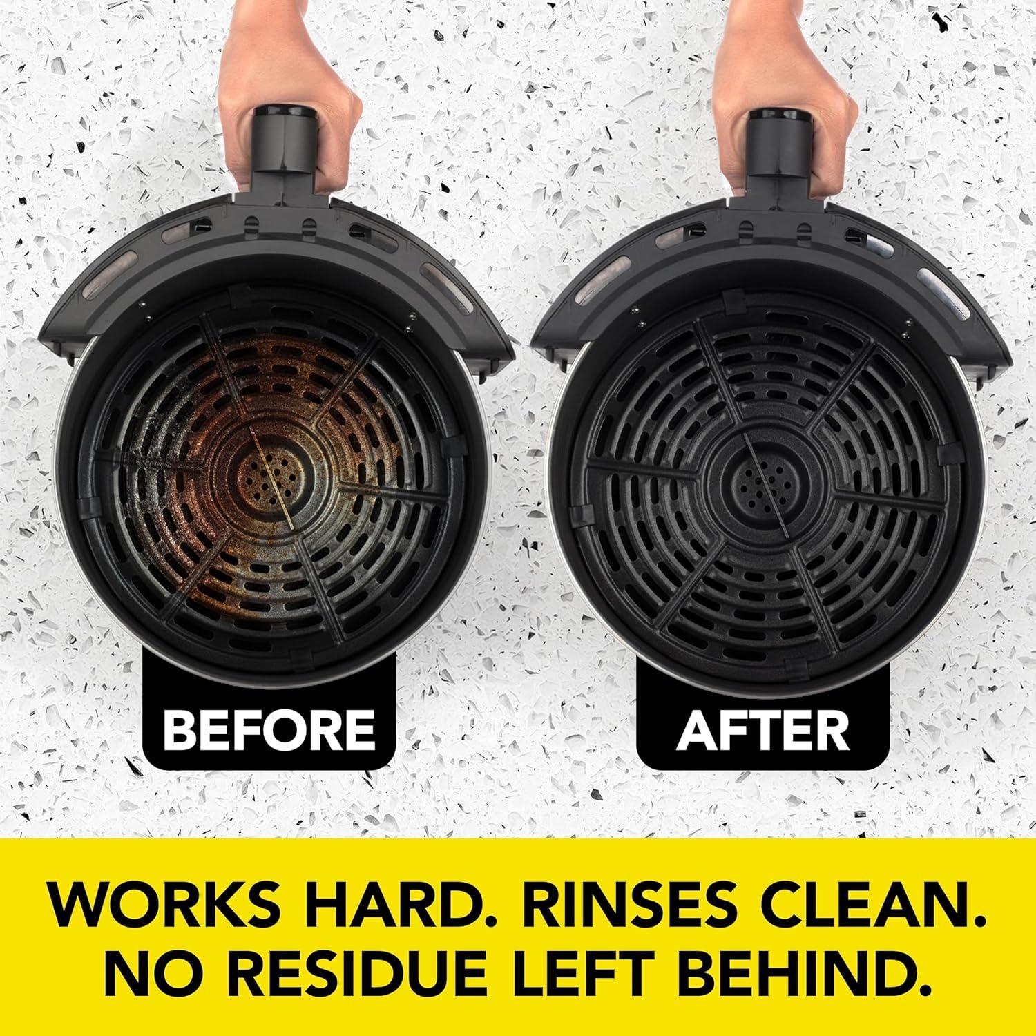 image:imageWeiman Foaming Air Fryer Cleaning Kit Cleaner amp Degreaser for Ceramic Baskets amp Trays Removes Grease Grime Oil amp BakedOn Food Includes NonAbrasive Sponge FastActing ResidueFree 14 oz