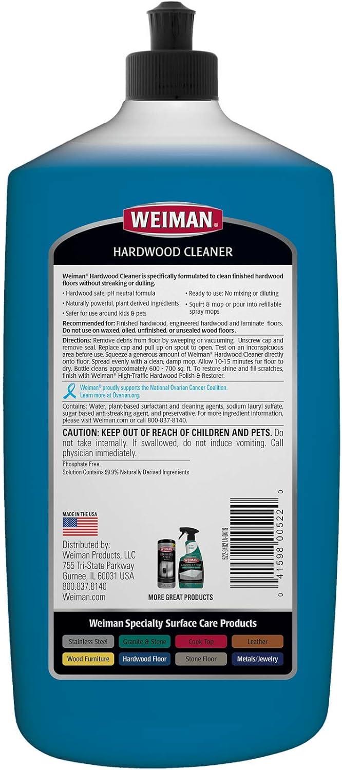 image:imageWeiman Hardwood Floor Cleaner 128 Ounce Refill Finished Engineered Hardwood Floors32 Fl Oz Pack of 2