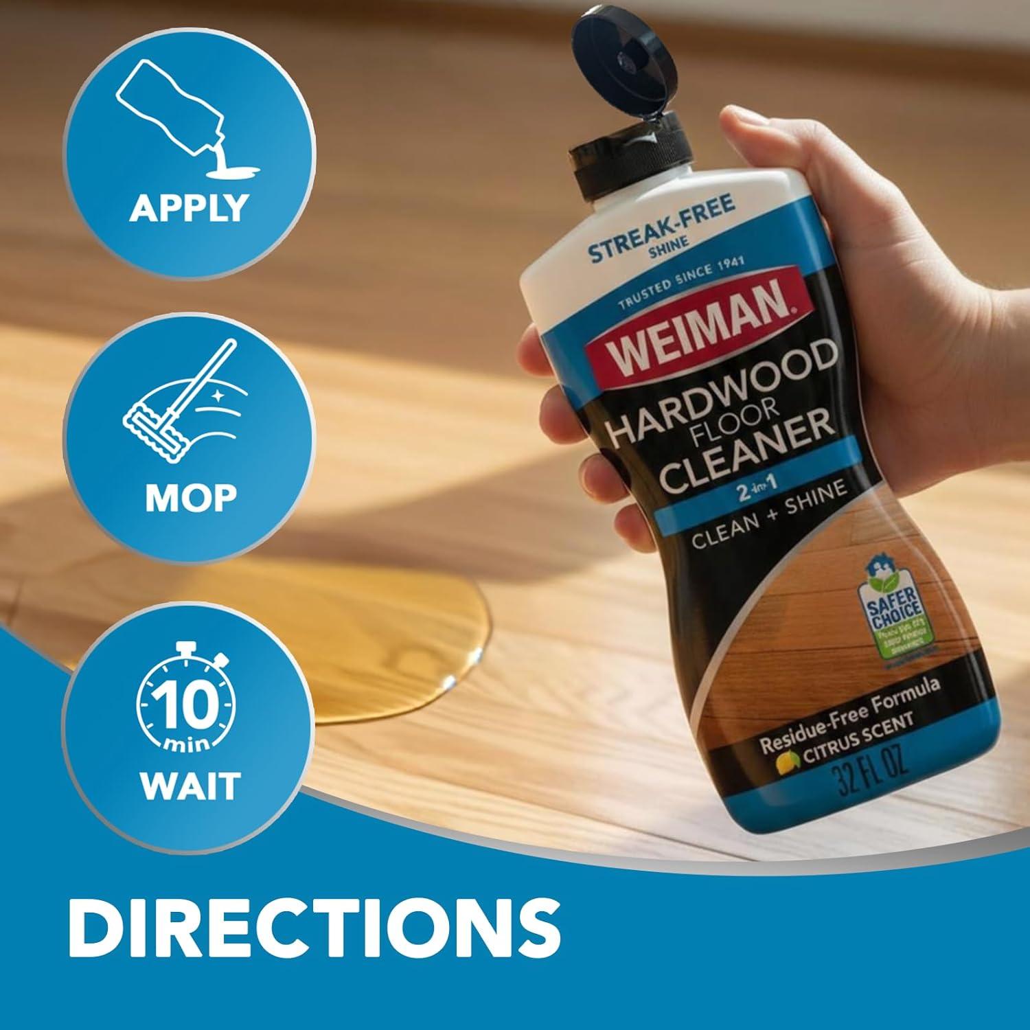 image:imageWeiman Hardwood Floor Cleaner Gallon and Refillable Squeeze Bottle Finished Wood Surfaces160 Fl Oz Pack of 1