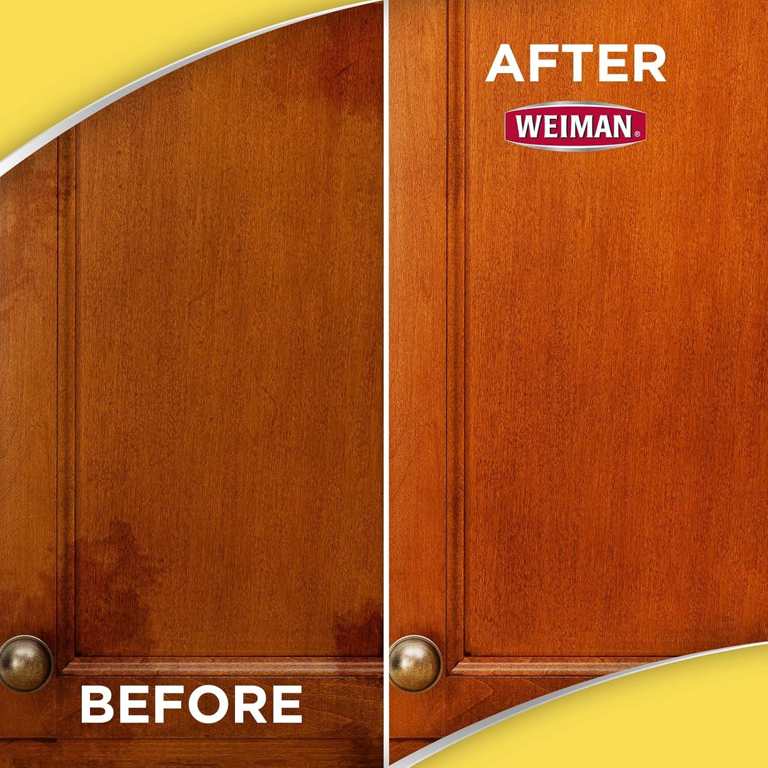 image:imageWeiman Wood Polish and Cleaning Wipes For Furniture Cleaner Protect from Watermarks Stains amp Aging No BuildUp UVX15 Prevent Drying Fading amp Discoloration 2 Pack with Microfiber Cloth30 Count Pack of 4