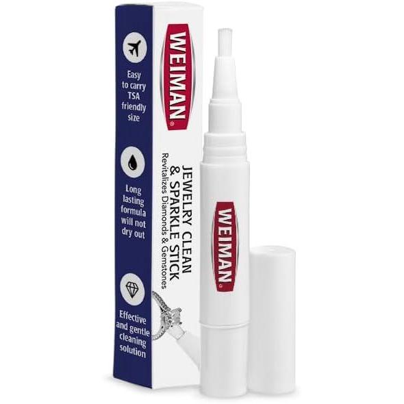 image:imageWeiman Fine Jewelry Cleaner Liquid with Cleaning Brush Restores Shine amp Brilliance to Gold Platinum Precious Gemstones amp Diamond Jewelry 6 OzPack of 1
