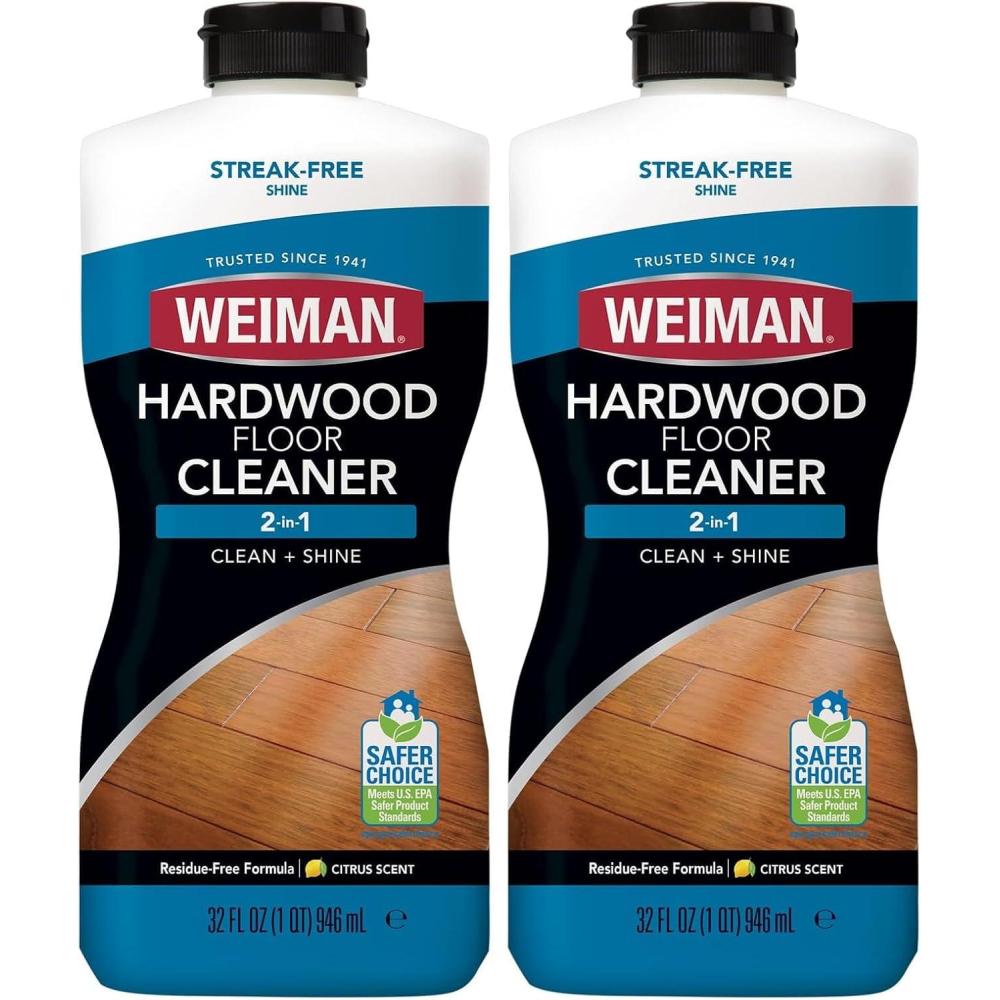 image:imageWeiman Hardwood Floor Cleaner 128 Ounce Refill Finished Engineered Hardwood Floors32 Fl Oz Pack of 2