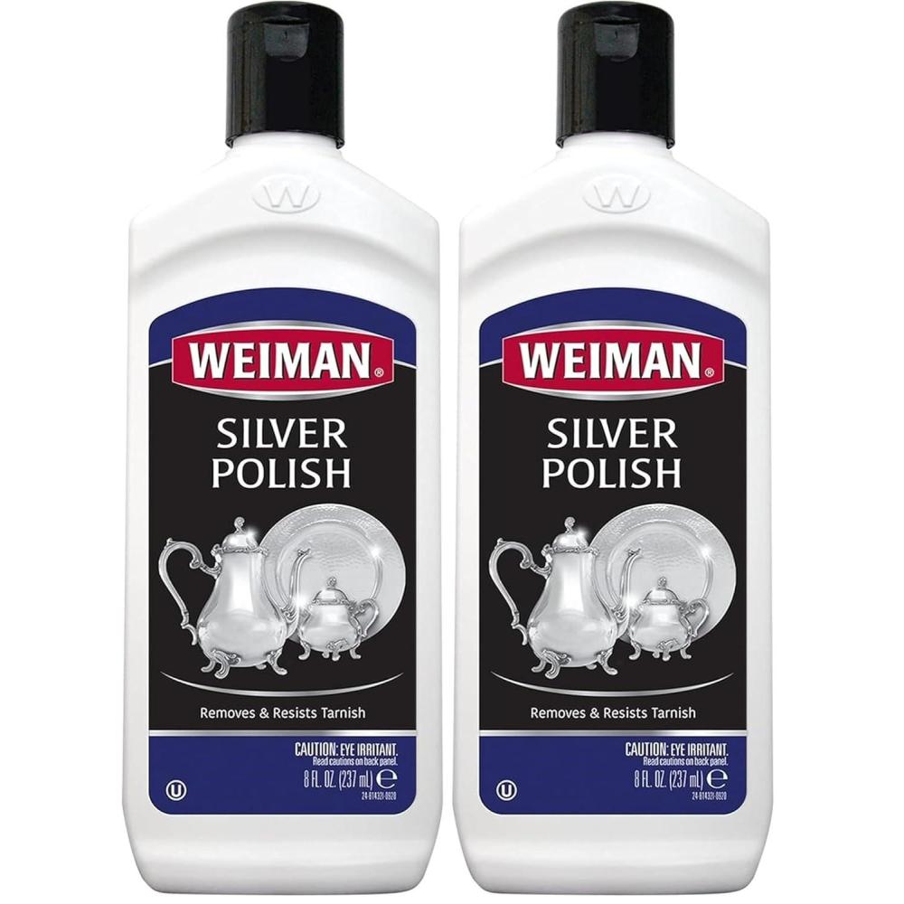 image:imageWeiman Silver Cream Cleaner 3in1 AntiTarnish Technology Safely Clean Polish Shine amp Restore Removes amp Prevent Tarnish 8 Oz with Jewelry Polishing Cloth8 Fl Oz Pack of 2