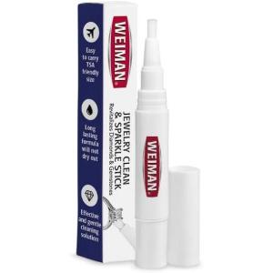 Weiman Fine Jewelry Cleaner Liquid with Cleaning Brush – Restores Shine & Brilliance to Gold, Platinum, Precious Gemstones & Diamond Jewelry, 6 Oz((Pack of 1))
