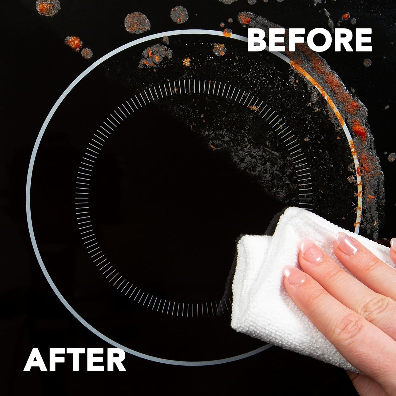 image:imageWeiman 2Pack Cooktop Cleaning Spray amp Microfiber Cloth Cooktop amp Oven Cleaner for Streak amp Residue Free NonAbrasive Degreaser Safe for Glass amp Ceramic