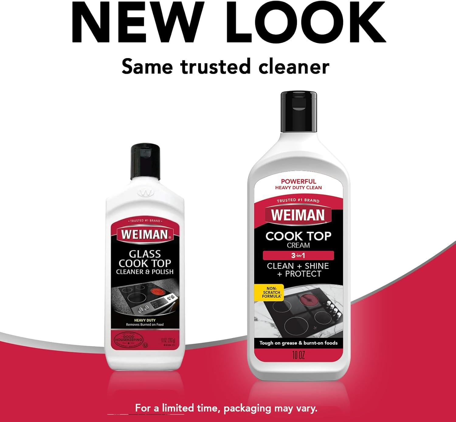 image:imageWeiman Ceramic and Glass Cooktop 10 Ounce Stove Top Daily Cleaner Kit 12 Ounce Glass Induction Cooktop Cleaning Bundle for Heavy Duty Mess Cleans Burnton Food1 Count Pack of 1
