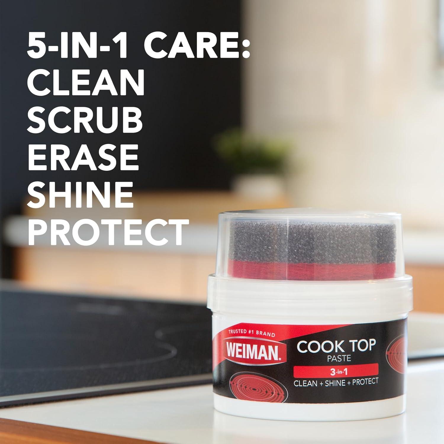 image:imageWeiman Cooktop Cleaner Paste Easily Remove BurnedOn Food Grease and Watermarks Leaving Your Glass Cook Top Sparkling