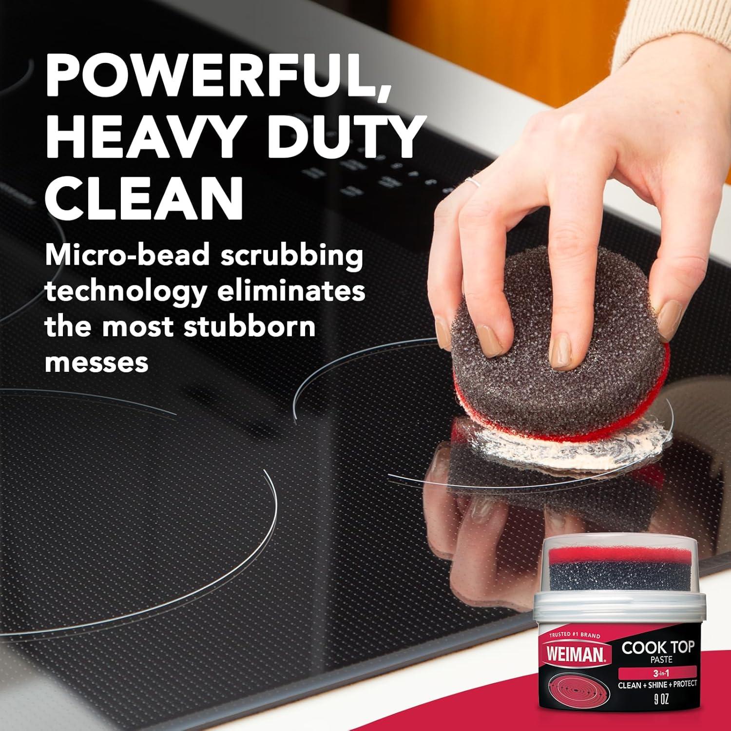 image:imageWeiman Cooktop Cleaner Paste Easily Remove BurnedOn Food Grease and Watermarks Leaving Your Glass Cook Top Sparkling