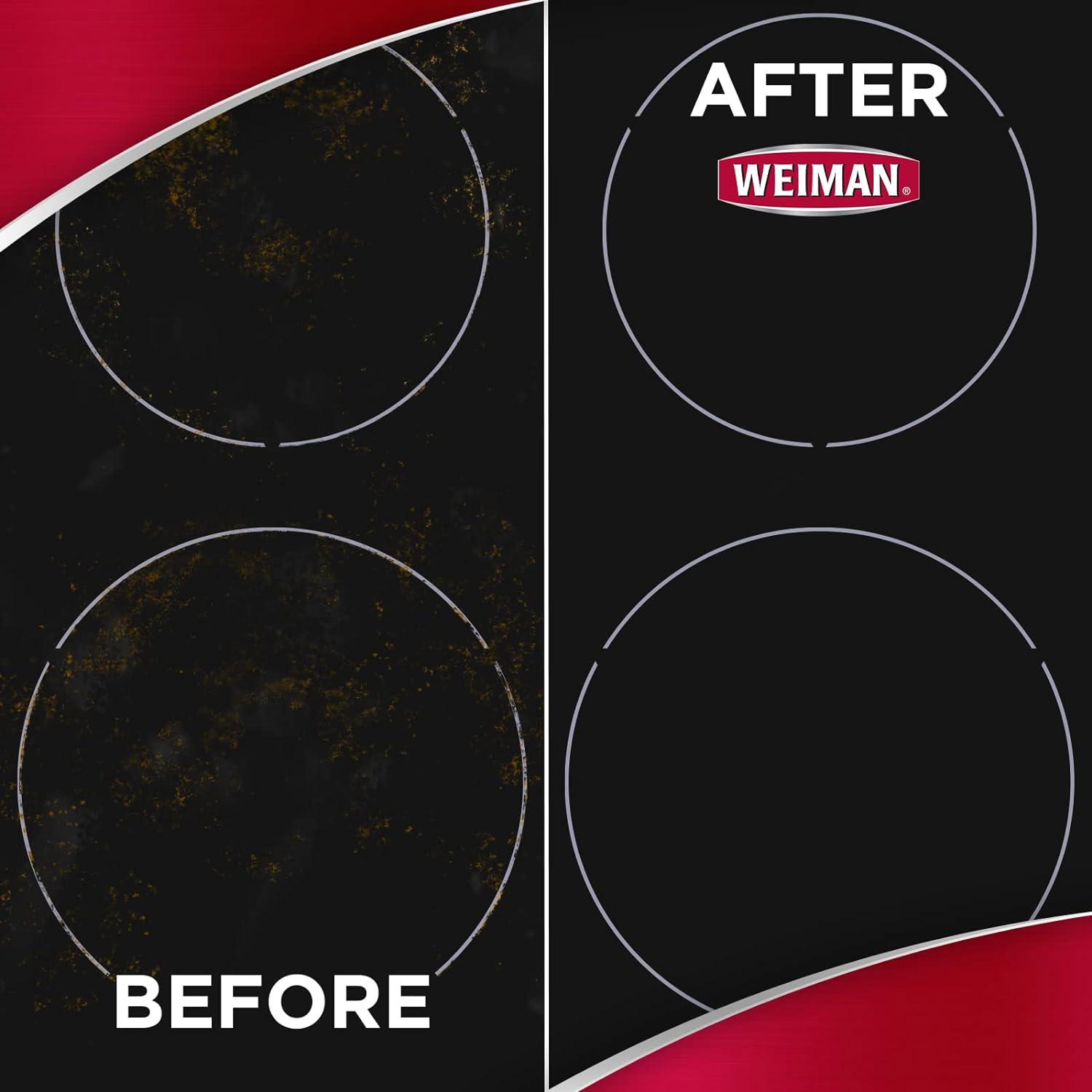 image:imageWeiman NonAbrasive No Scratch Induction Glass Ceramic Stove Cooktop Heavy Duty Cleaner and Polish 20 Ounce10 Ounce Pack of 2