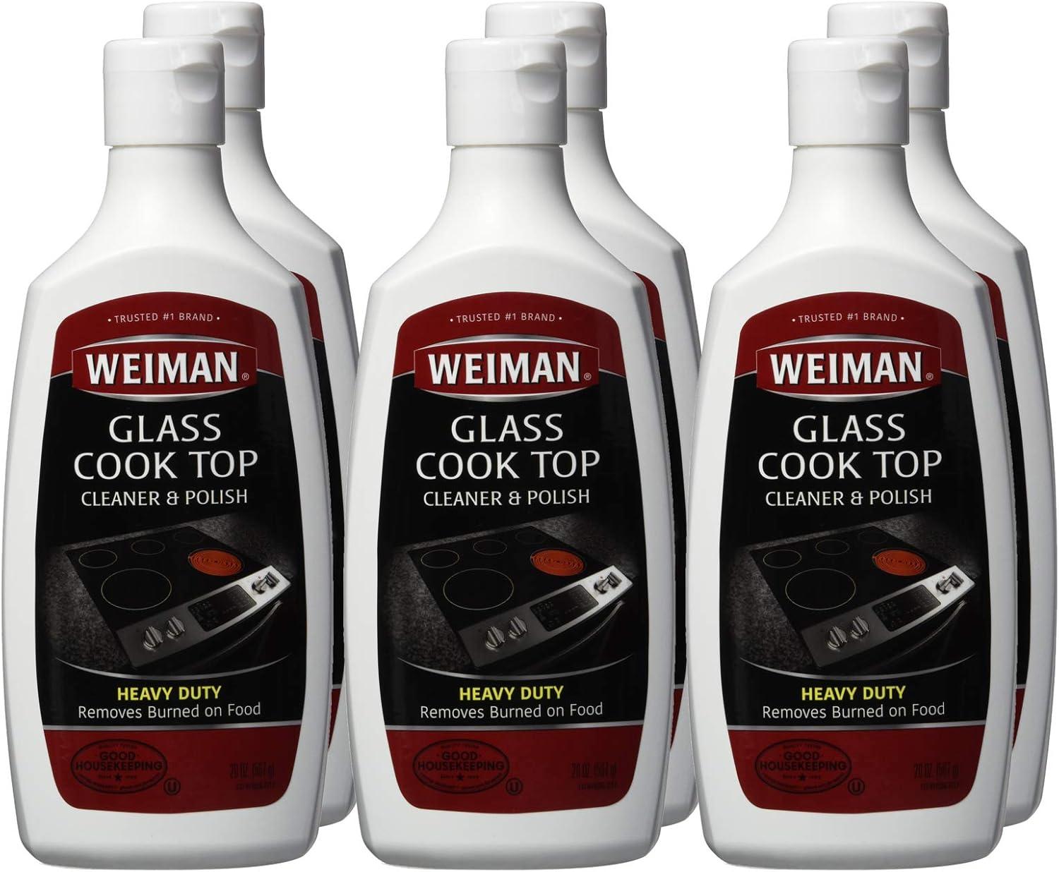 image:imageWeiman NonAbrasive No Scratch Induction Glass Ceramic Stove Cooktop Heavy Duty Cleaner and Polish 20 Ounce20 Fl Oz Pack of 6