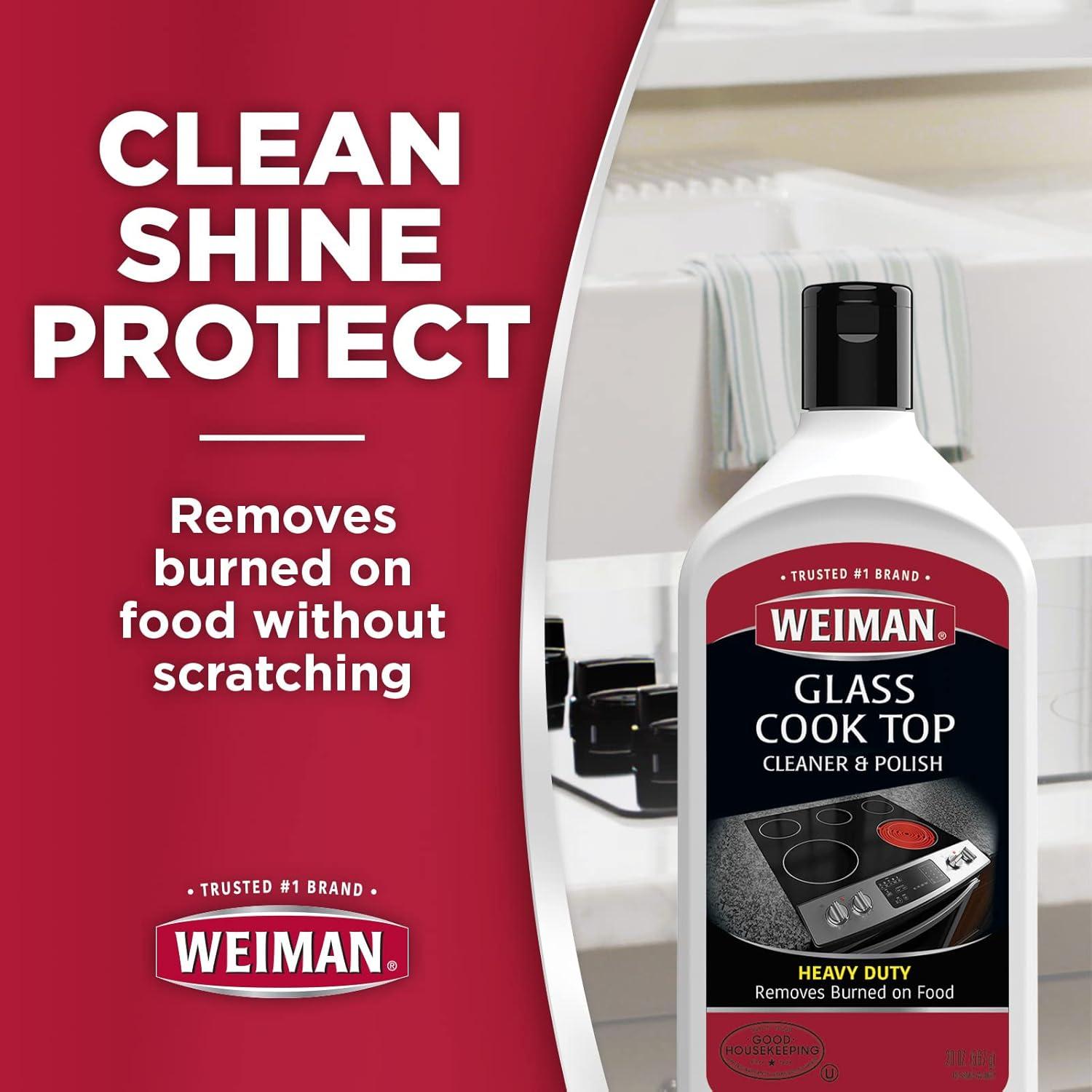 image:imageWeiman NonAbrasive No Scratch Induction Glass Ceramic Stove Cooktop Heavy Duty Cleaner and Polish 20 Ounce20 Ounce Pack of 1