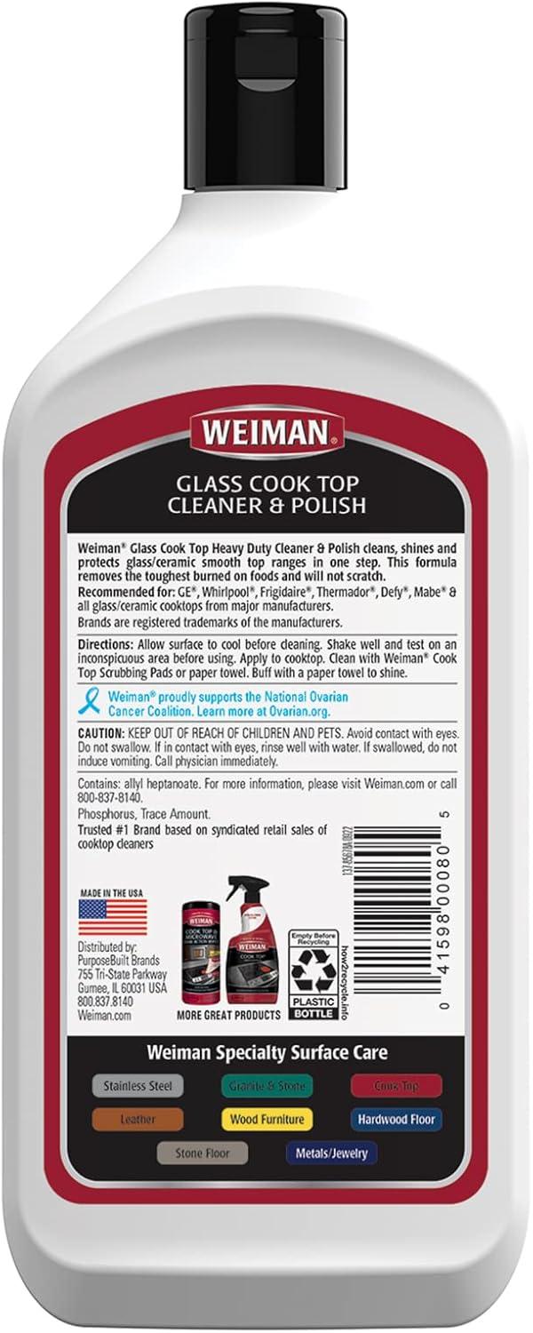 image:imageWeiman NonAbrasive No Scratch Induction Glass Ceramic Stove Cooktop Heavy Duty Cleaner and Polish 20 Ounce20 Ounce Pack of 1