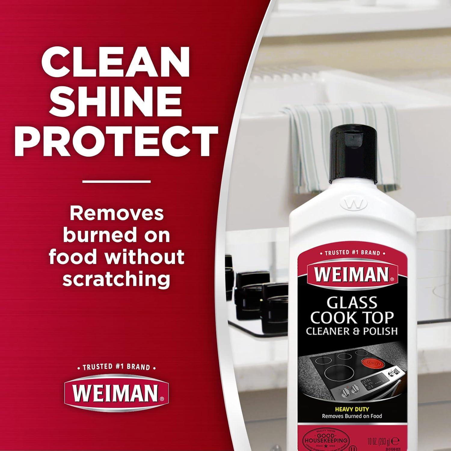 image:imageWeiman NonAbrasive No Scratch Induction Glass Ceramic Stove Cooktop Heavy Duty Cleaner and Polish 20 Ounce20 Ounce Pack of 2