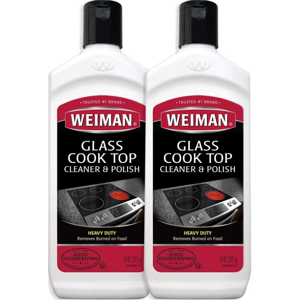 image:imageWeiman NonAbrasive No Scratch Induction Glass Ceramic Stove Cooktop Heavy Duty Cleaner and Polish 20 Ounce10 Ounce Pack of 2