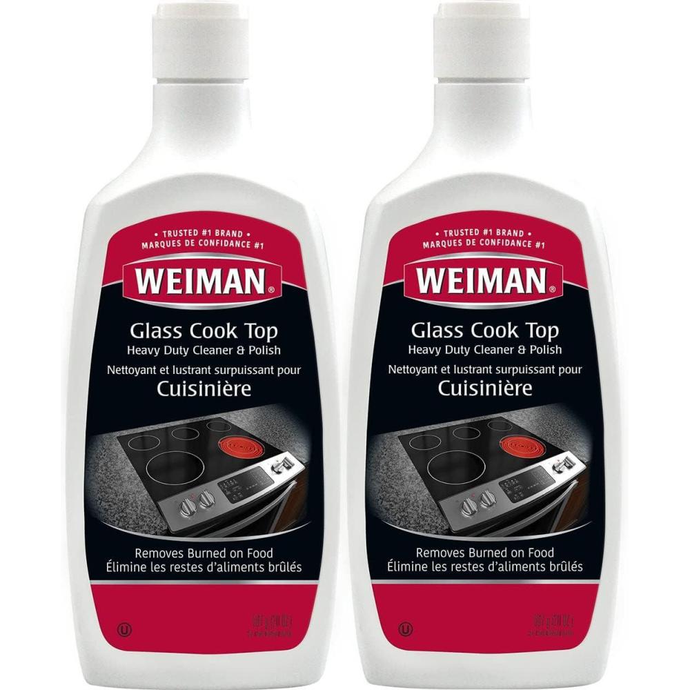 image:imageWeiman NonAbrasive No Scratch Induction Glass Ceramic Stove Cooktop Heavy Duty Cleaner and Polish 20 Ounce20 Ounce Pack of 2