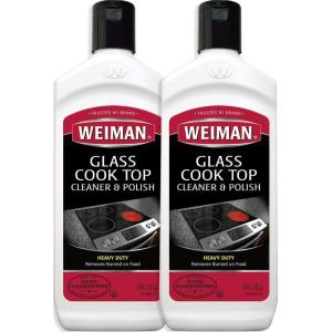 Weiman Non-Abrasive, No Scratch Induction Glass Ceramic Stove Cooktop Heavy Duty Cleaner and Polish, 20 Ounce(10 Ounce (Pack of 2))