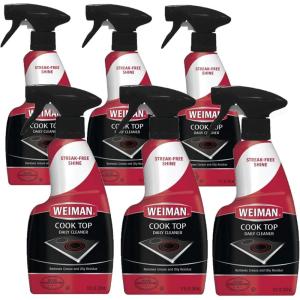 Weiman Non-Abrasive, No Scratch Induction Glass Ceramic Stove Cooktop Heavy Duty Cleaner and Polish, 20 Ounce(12 Fl Oz (Pack of 6))