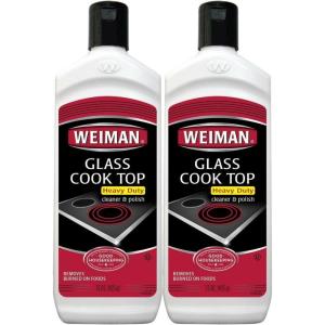 Weiman Non-Abrasive, No Scratch Induction Glass Ceramic Stove Cooktop Heavy Duty Cleaner and Polish, 20 Ounce(15 Ounce (Pack of 2))