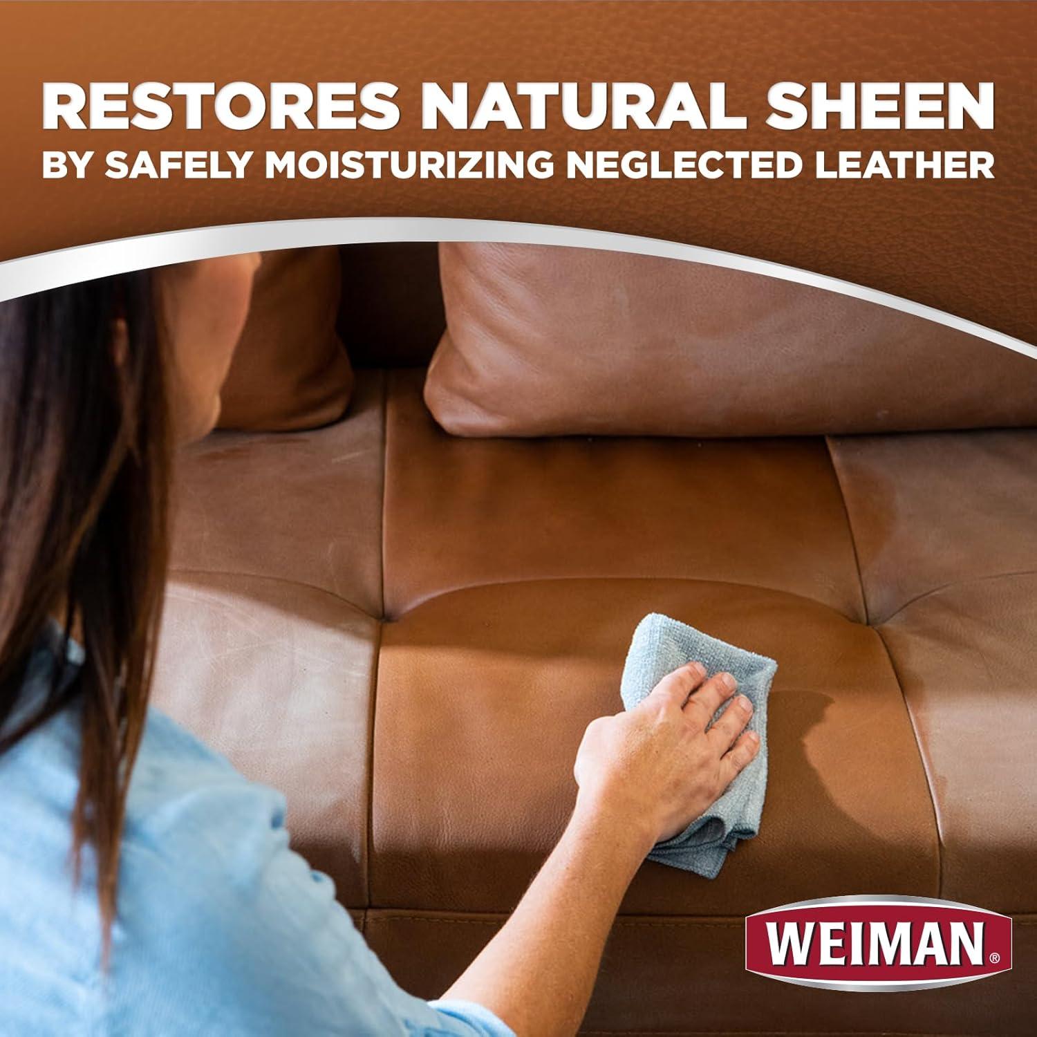 image:imageWeiman 3 in 1 Deep Leather Conditioner Cream 2 Pack Restores Leather Surfaces Use on Leather Furniture Car Seats Shoes Bags Jackets Saddles8 Fl Oz Pack of 1