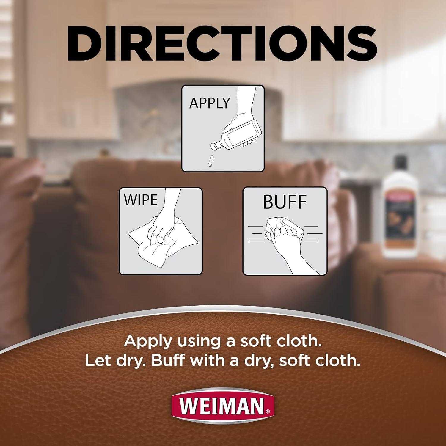 image:imageWeiman 3 in 1 Deep Leather Conditioner Cream 2 Pack Restores Leather Surfaces Use on Leather Furniture Car Seats Shoes Bags Jackets Saddles8 Fl Oz Pack of 2