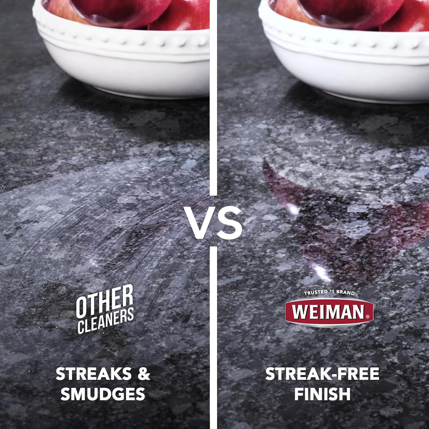 image:imageWeiman Disinfectant Granite Cleaner and Polish With Microfiber Cloth Safely Clean Disinfect and Shine Granite Marble Soapstone Quartz Quartzite Slate Limestone Corian Laminate Tile Countertop