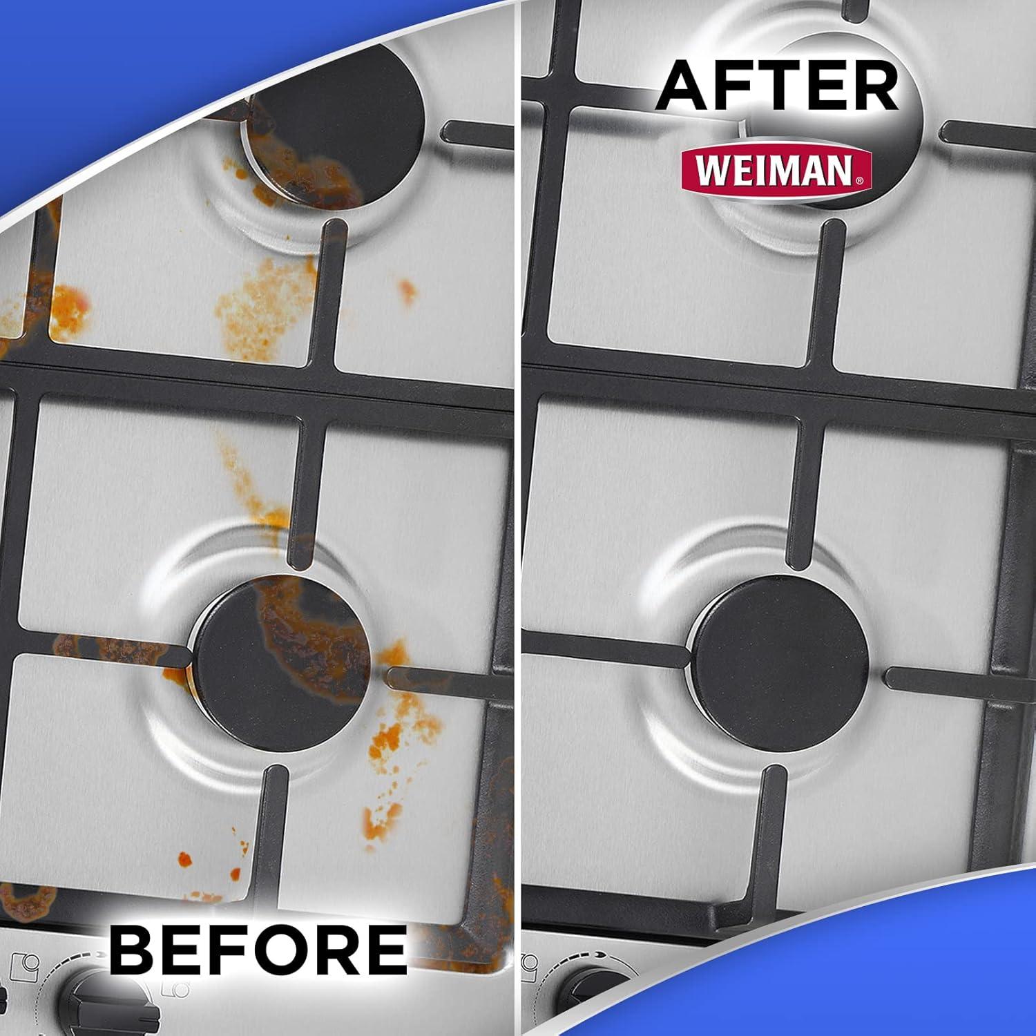 image:imageWeiman Heavy Duty Gas Range amp Stove Top Cleaner and Degreaser 2 Pack 24 Ounces with MicroFiber Cleaning TowelPack of 1