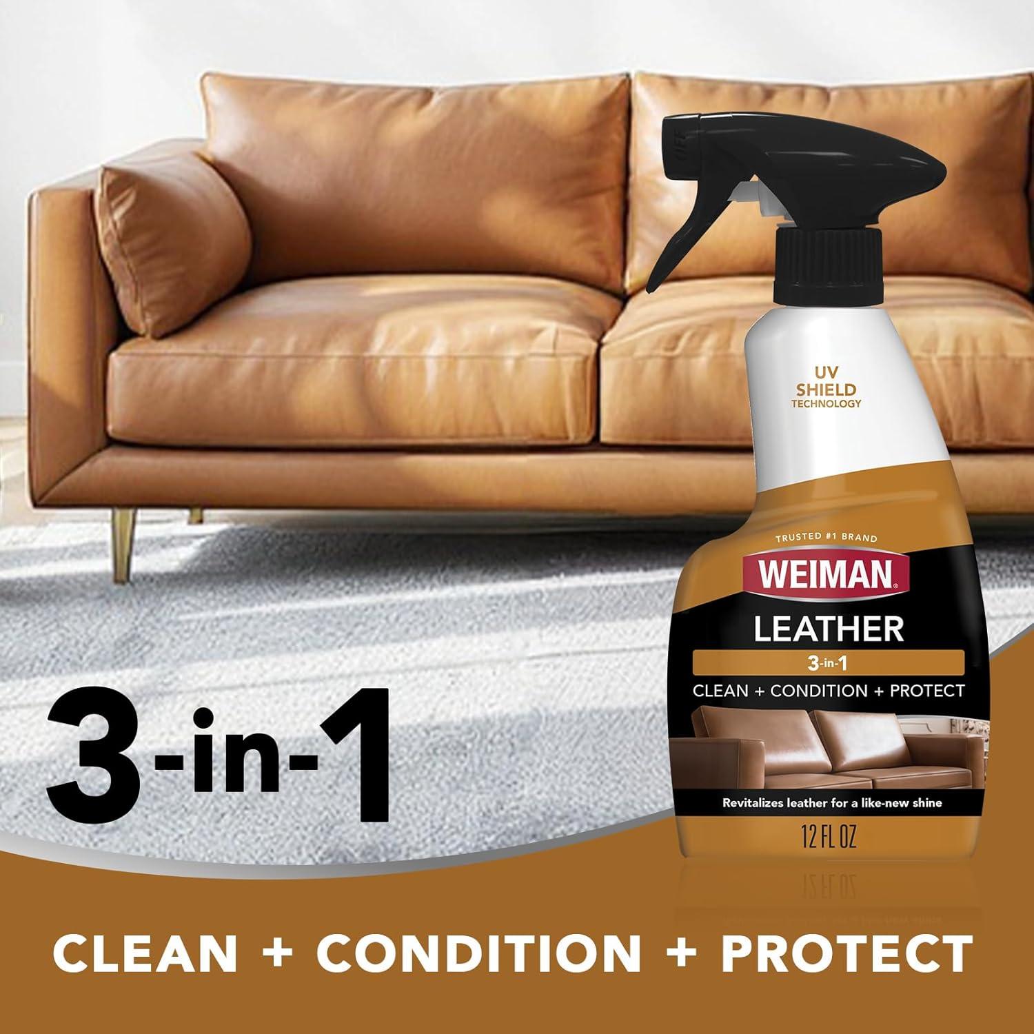 image:imageWeiman Leather Cleaner amp Conditioner Cleans Restores amp Protects Leather UV Protection Prevent Cracking amp Fading For Car Seats Sofas Shoes Bags amp All Finished Leather Surfaces 1 Pack 12 Fl Oz1 Pack 12 Fl Oz