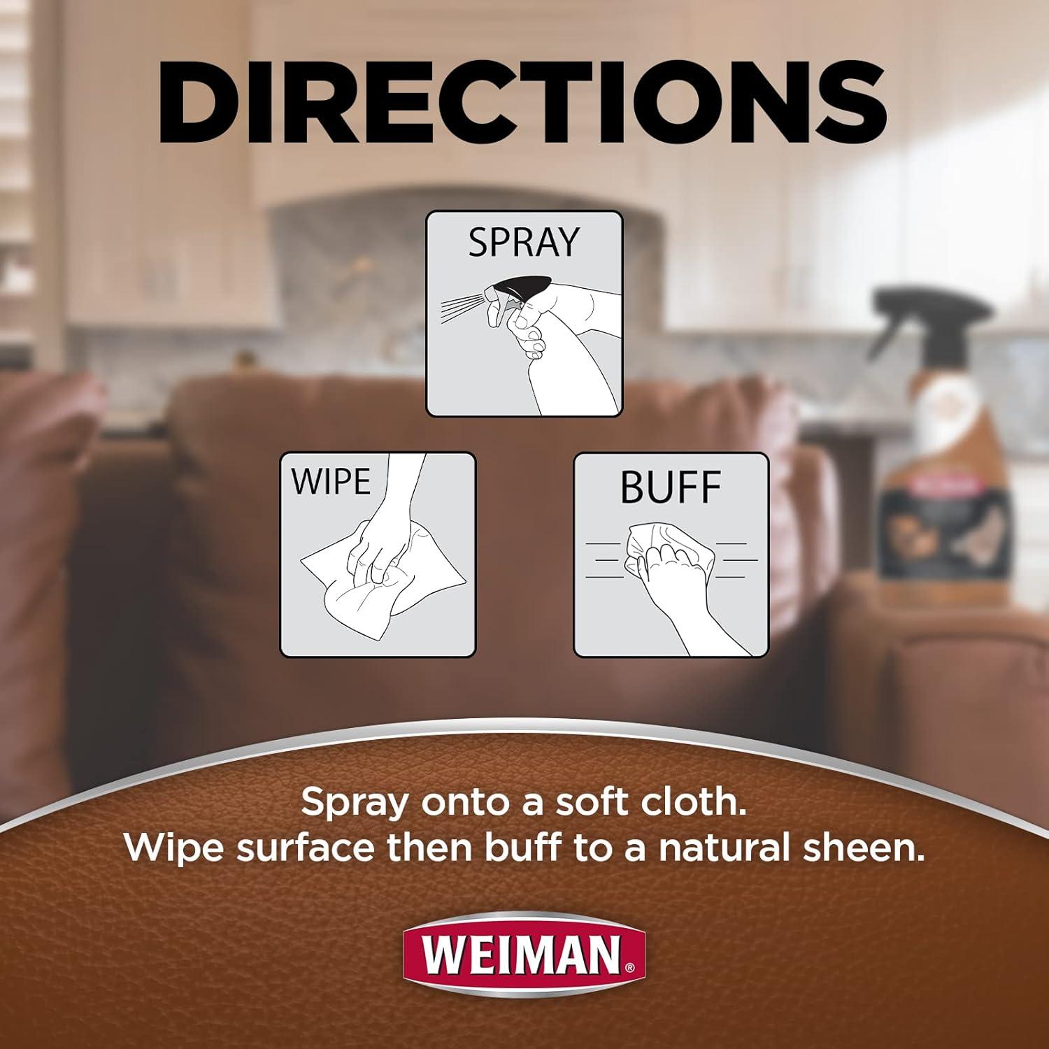 image:imageWeiman Leather Cleaner amp Conditioner Cleans Restores amp Protects Leather UV Protection Prevent Cracking amp Fading For Car Seats Sofas Shoes Bags amp All Finished Leather Surfaces 2 Pack 22 FL Oz