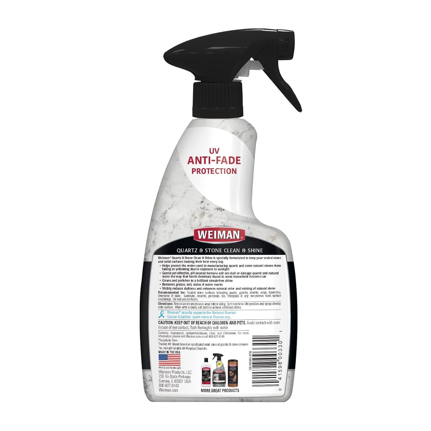 image:imageWeiman Quartz Countertop Cleaner and Polish Clean amp Shine Your Quartz Countertops Islands and Stone Surfaces with UV ProtectionCleaner and Polish