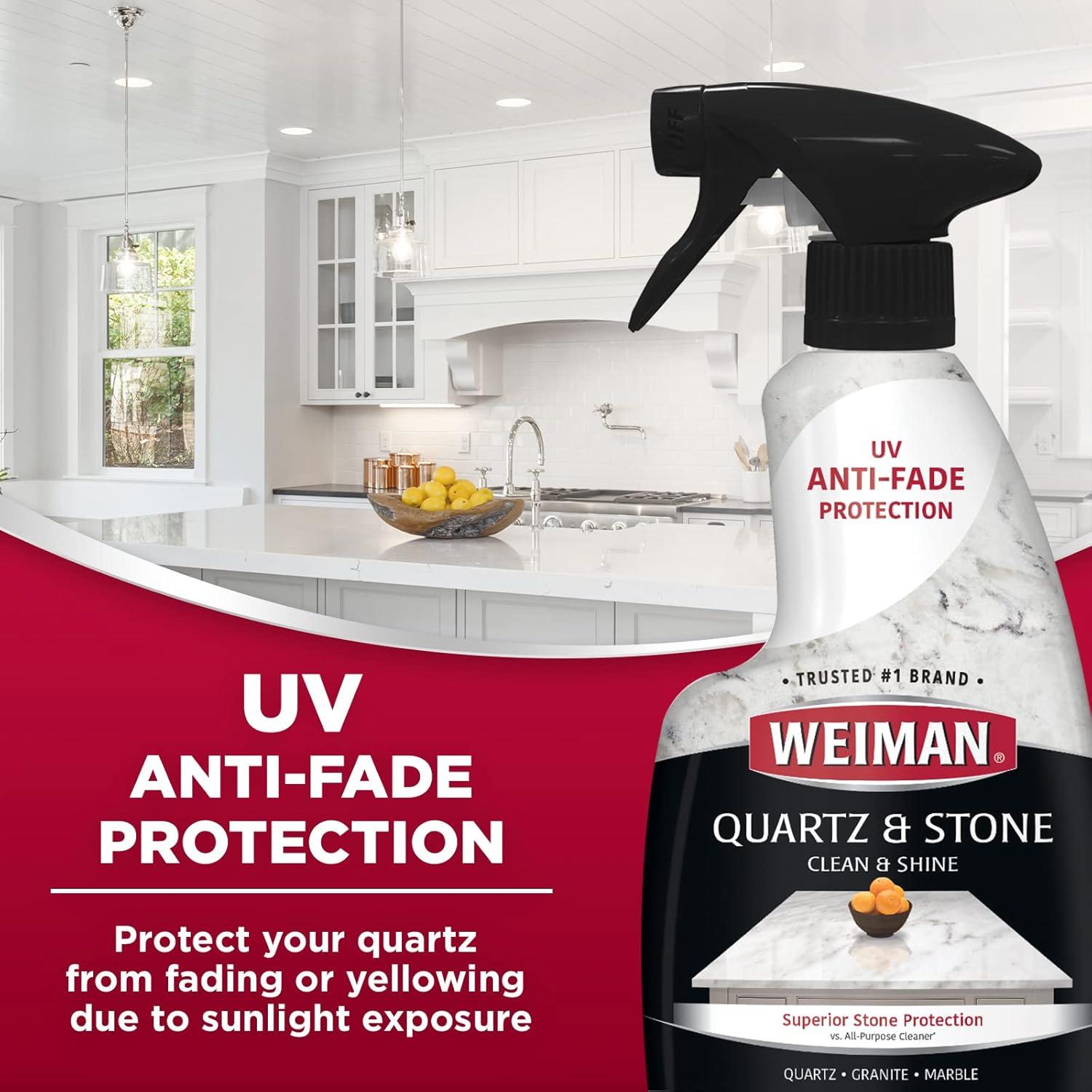 image:imageWeiman Quartz Countertop Cleaner and Polish Clean amp Shine Your Quartz Countertops Islands and Stone Surfaces with UV ProtectionCleaner and Polish