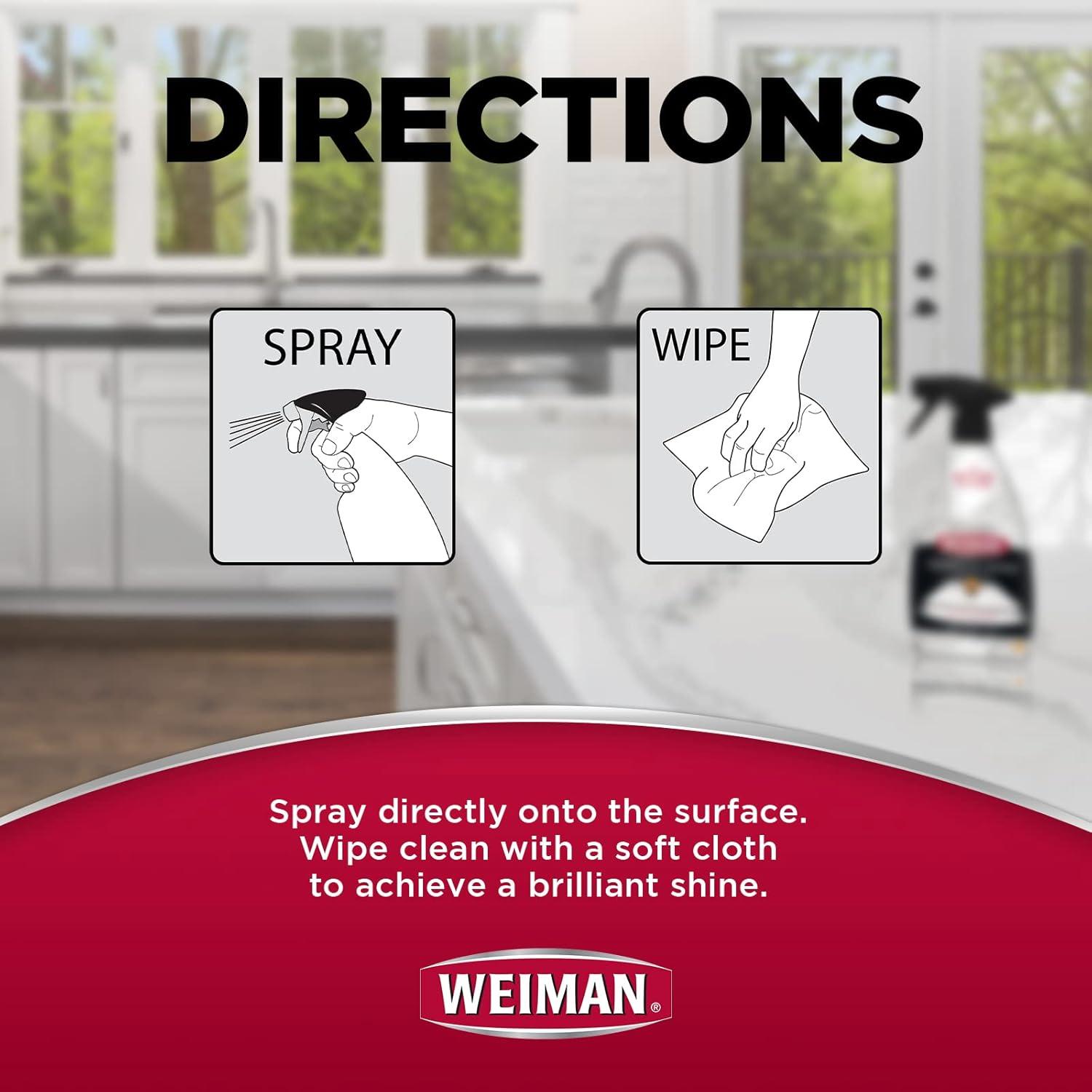 image:imageWeiman Quartz Countertop Cleaner and Polish Clean amp Shine Your Quartz Countertops Islands and Stone Surfaces with UV ProtectionCleaner and Polish