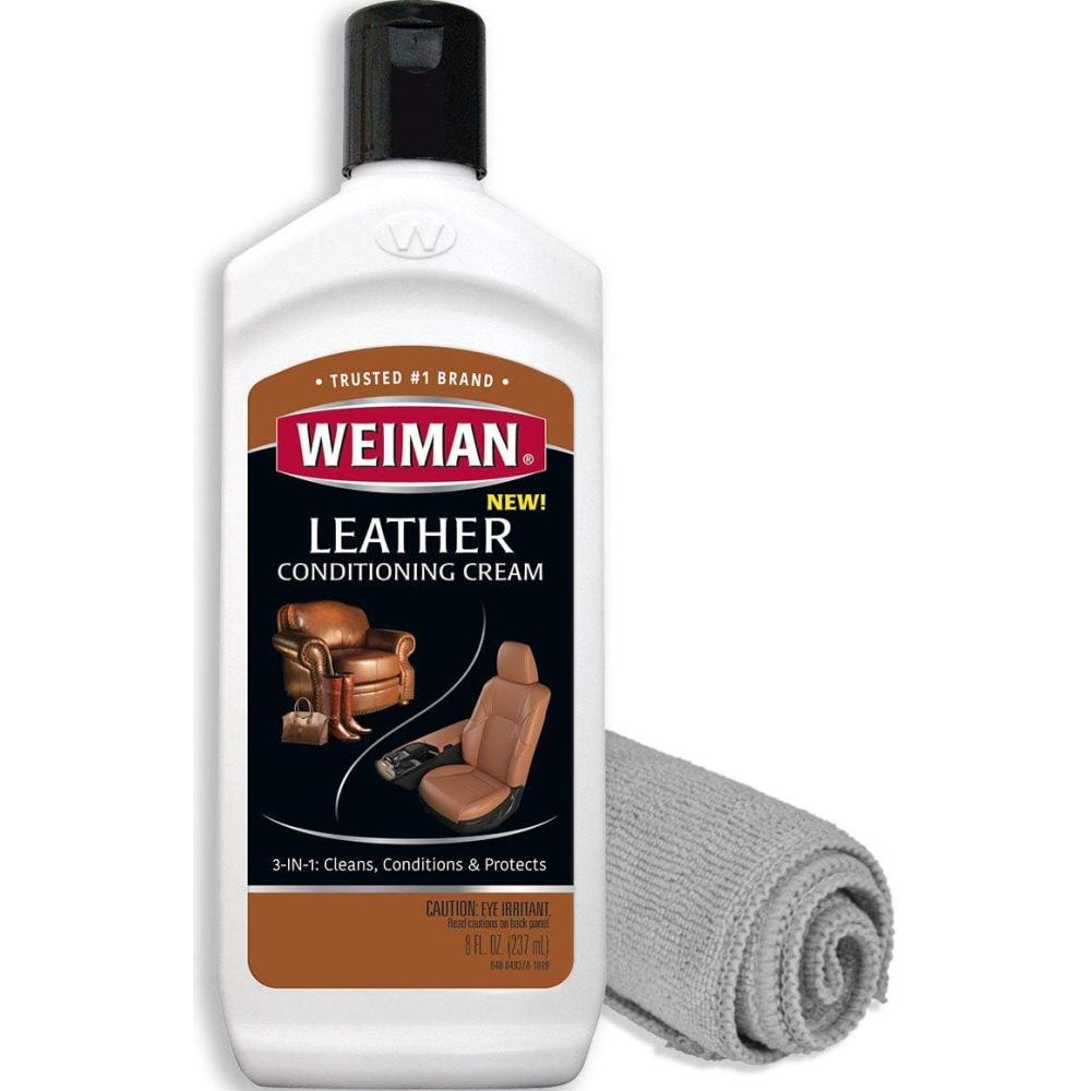 image:imageWeiman 3 in 1 Deep Leather Conditioner Cream 2 Pack Restores Leather Surfaces Use on Leather Furniture Car Seats Shoes Bags Jackets Saddles8 Fl Oz Bundle