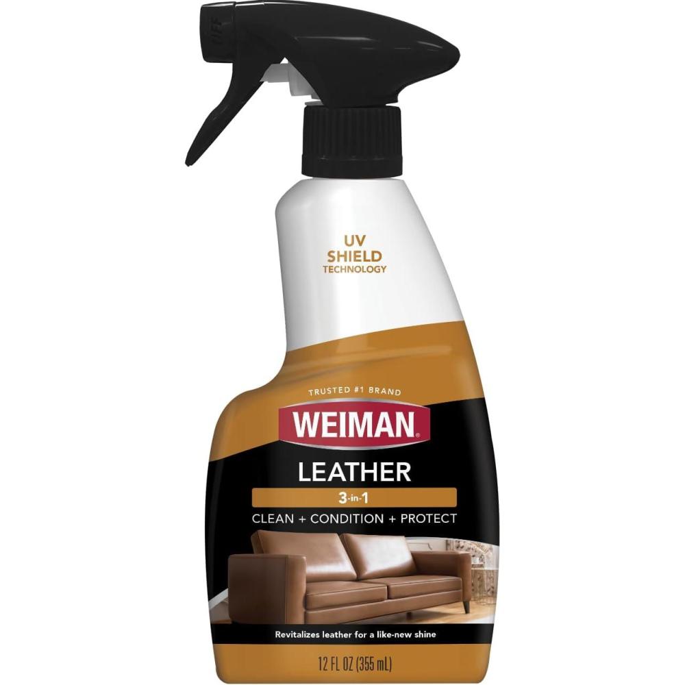image:imageWeiman Leather Cleaner amp Conditioner Cleans Restores amp Protects Leather UV Protection Prevent Cracking amp Fading For Car Seats Sofas Shoes Bags amp All Finished Leather Surfaces 1 Pack 12 Fl Oz1 Pack 12 Fl Oz