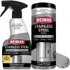 image:imageWeiman Stainless Steel Cleaner amp Polish Kit 3 Piece  Spray Wipes amp Cloth AntiFingerprint Removes Grease Water Spots Streaks amp Residue Polishing Cleaner Safe for Appliances Sinks amp Grills