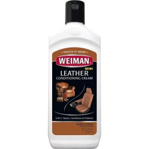 Weiman 3 in 1 Deep Leather Conditioner Cream (2 Pack) – Restores Leather Surfaces – Use on Leather Furniture, Car Seats, Shoes, Bags, Jackets, Saddles(8 Fl Oz (Pack of 1))