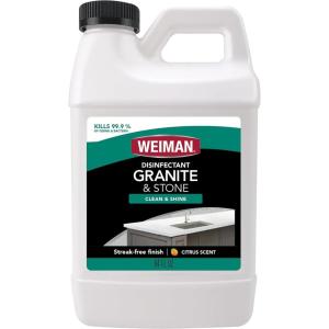 Weiman Disinfecting Granite Daily Clean & Shine Refill, 64 Oz – Safely Clean Disinfect and Shine Granite Marble Soapstone Quartz Quartzite Slate Limestone Corian Laminate Tile Countertop(64 Fl Oz (Pack of 1))